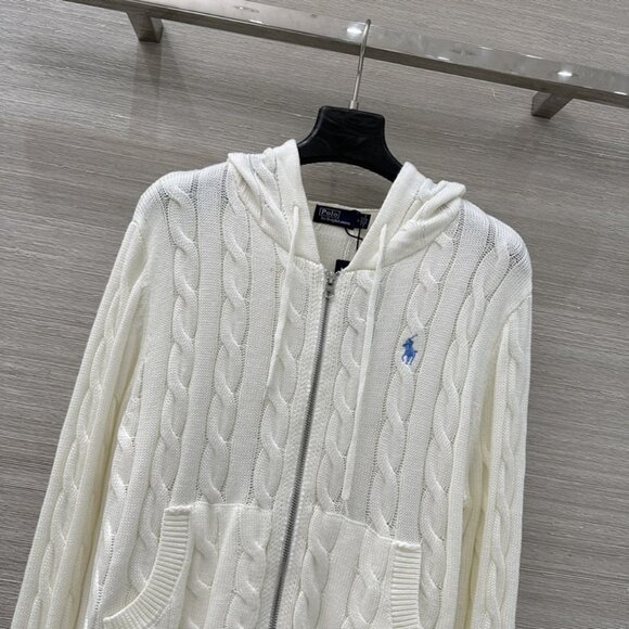 Ralph Lauren Knit Hooded Cardigan - Picture 2 of 8